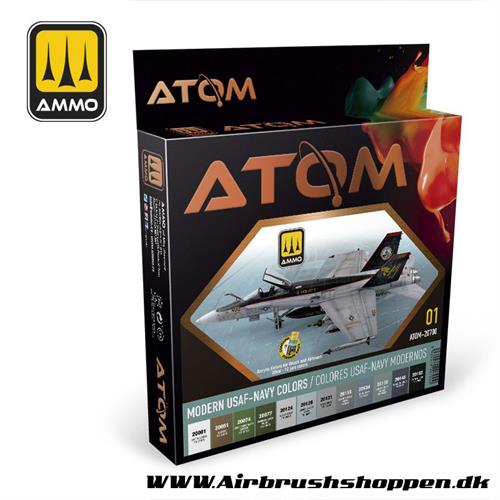ATOM - 20700  ATOM Modern USAF-NAVY Colors Set - FLY - 12 x 20ml